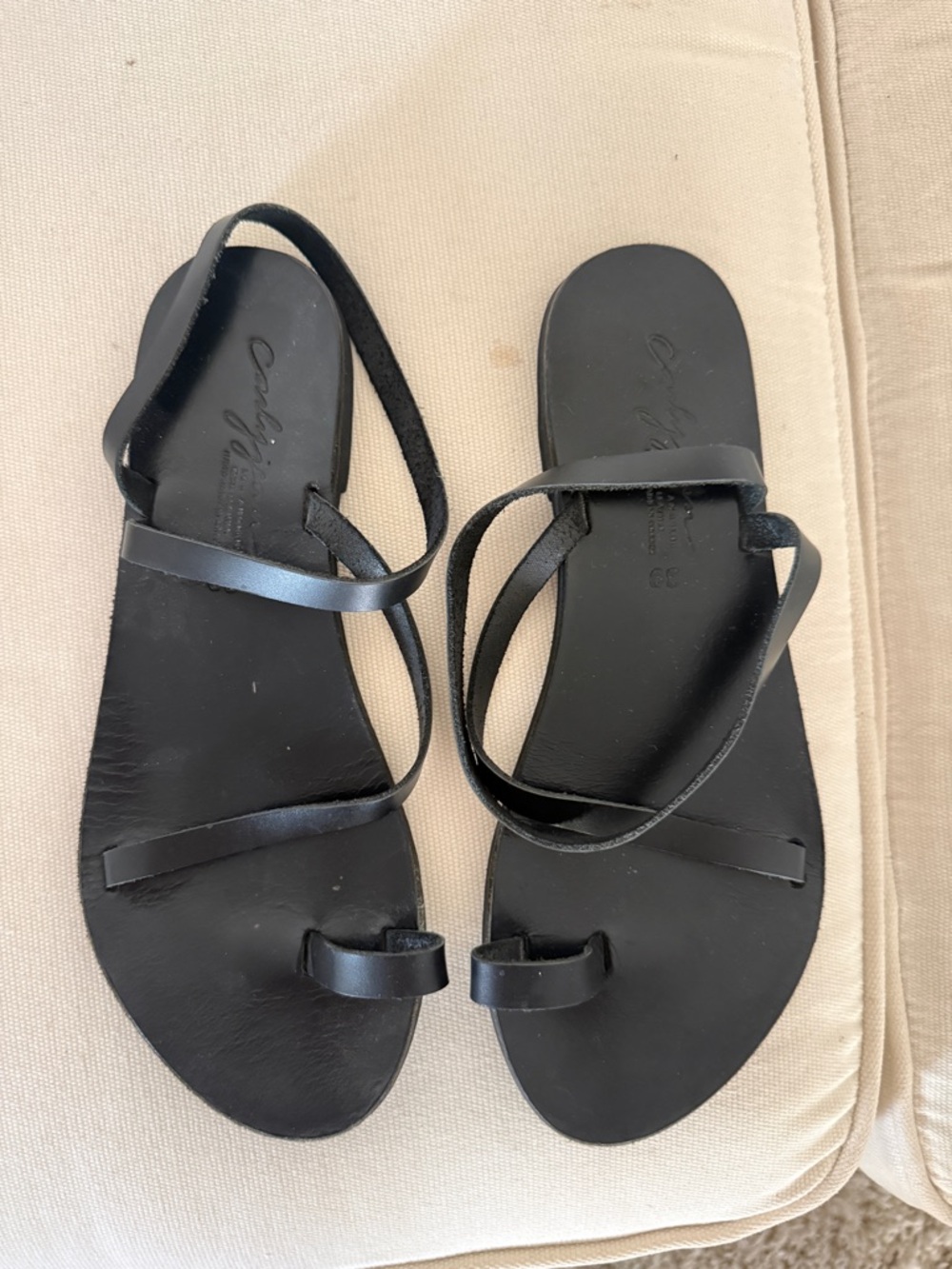 Carly Jean Los Angeles Black Rhodes Sandals